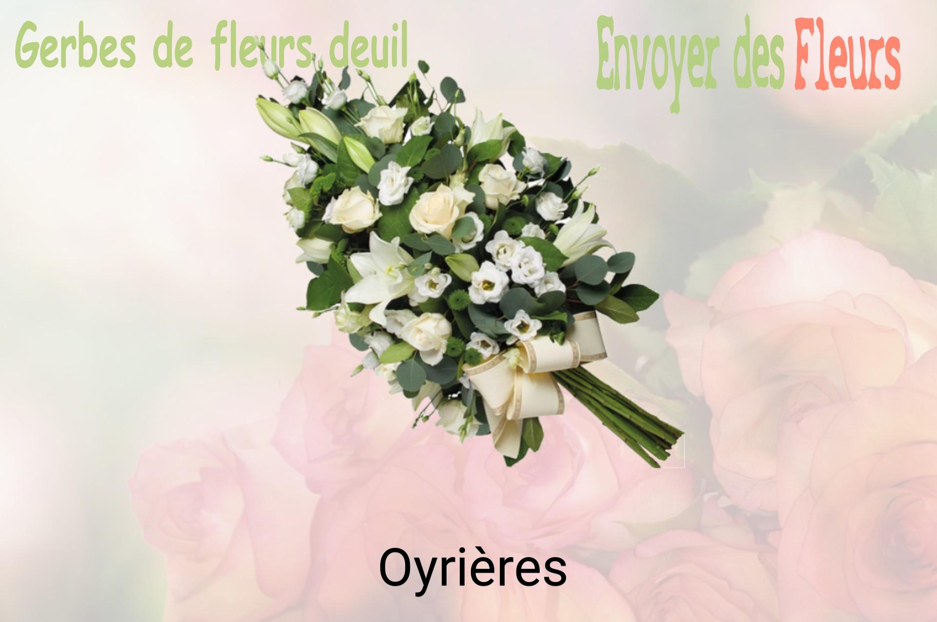 Gerbe de fleurs de deuil livrée à Oyrières